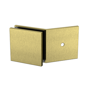 Boston 135 Degree Wall to Glass Bracket Brushed Brass