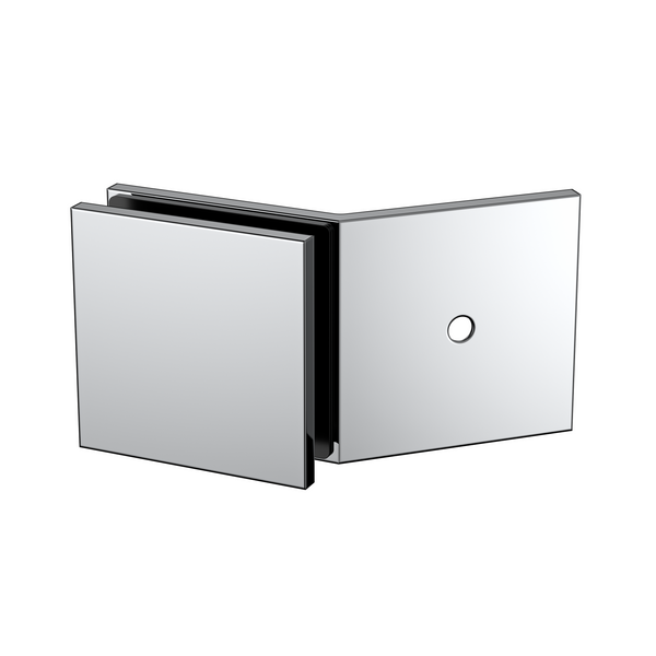 Boston 135 Degree Wall to Glass Bracket Polished Chrome