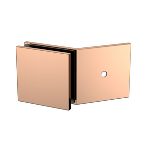 Boston 135 Degree Wall to Glass Bracket Polished Rose Gold