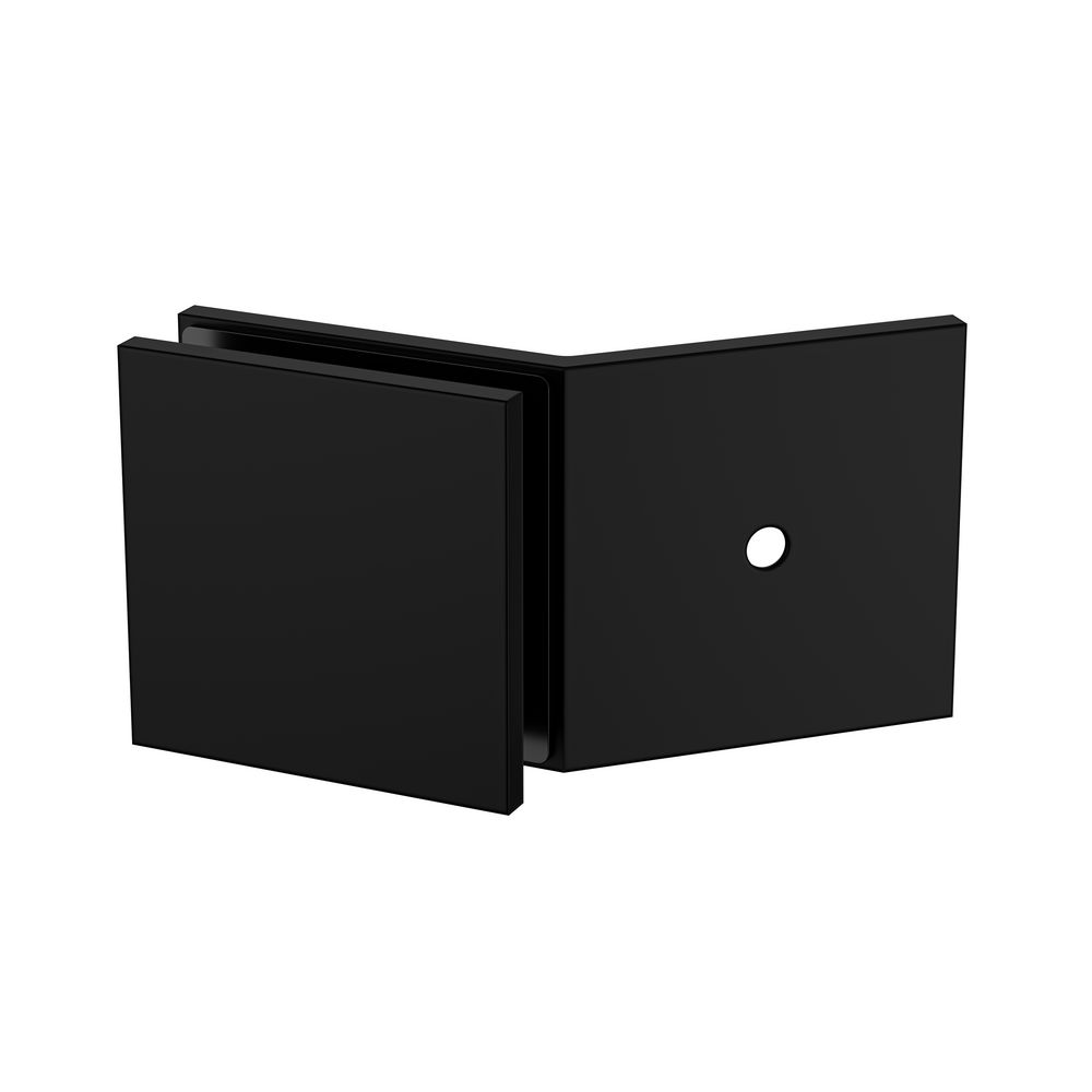 Boston 135 Degree Wall to Glass Bracket Matte Black