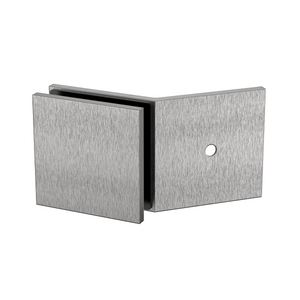 Boston 135 Degree Wall to Glass Bracket Satin Nickel