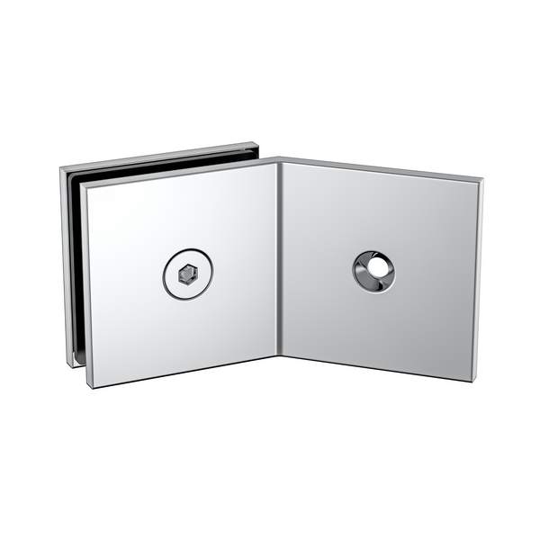 Boston 135 Degree Wall to Glass Bracket Polished Chrome