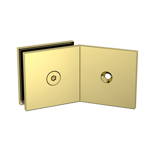 Boston 135 Degree Wall to Glass Bracket Polished Gold
