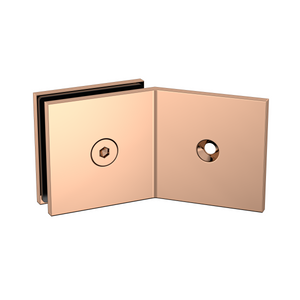 Boston 135 Degree Wall to Glass Bracket Polished Rose Gold
