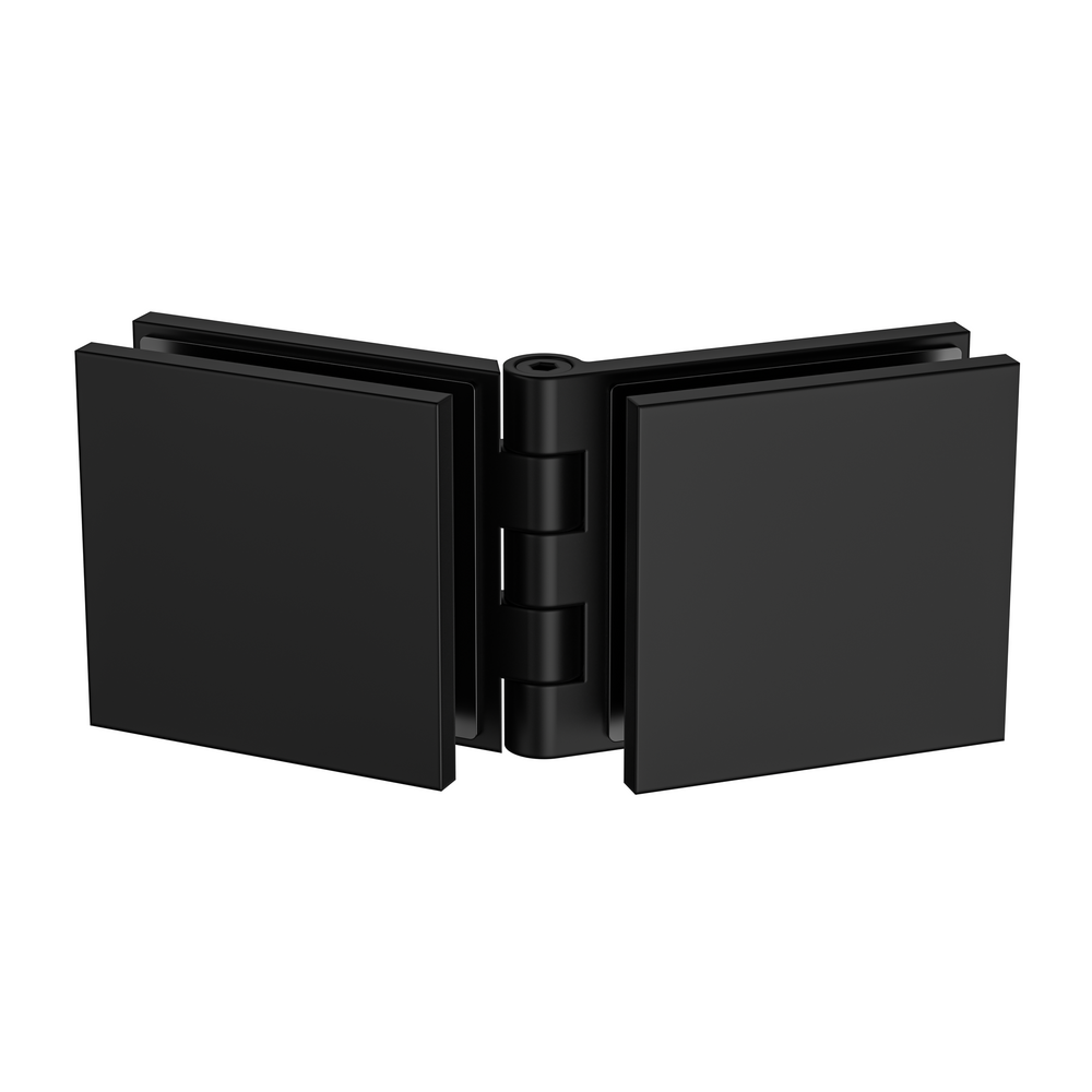 Adjustable Angle Glass to Glass Bracket with 50mm Cover Plate - Matte Black