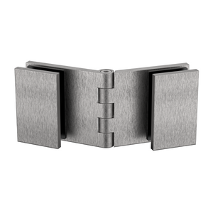 Adjustable Angle Glass to Glass Bracket with 30mm Cover Plate - Satin Nickel