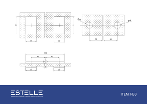 Adjustable Angle Glass to Glass Bracket with 30mm Cover Plate - Brushed Brass