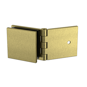 Adjustable Angle Wall to Glass Bracket with 50mm Cover Plate - Brushed Brass