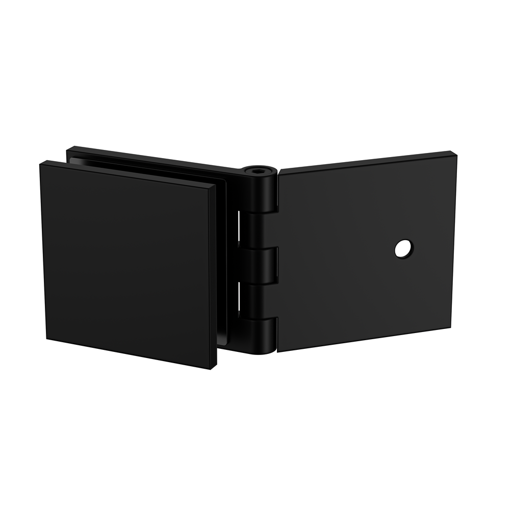 Adjustable Angle Wall to Glass Bracket with 50mm Cover Plate - Matte Black