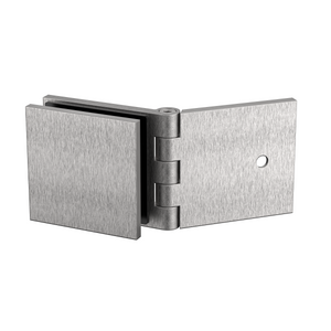 Adjustable Angle Wall to Glass Bracket with 50mm Cover Plate - Satin Nickel