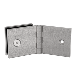 Adjustable Angle Wall to Glass Bracket with 50mm Cover Plate - Satin Nickel