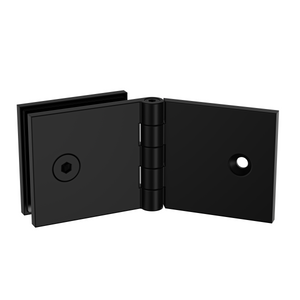 Adjustable Angle Wall to Glass Bracket with 50mm Cover Plate - Matte Black