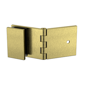 Adjustable Angle Wall to Glass Brackets with 30mm Cover plate - Brushed Brass