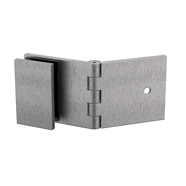 Adjustable Angle Wall to Glass Brackets with 30mm Cover plate - Satin Nickel