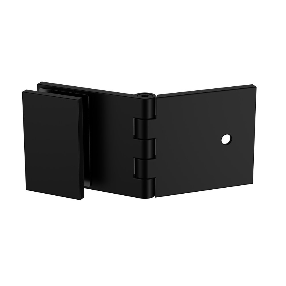 Adjustable Angle Wall to Glass Brackets with 30mm Cover plate - Matte Black