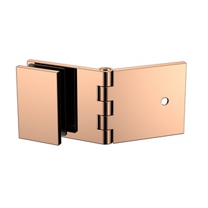 Adjustable Angle Wall to Glass Brackets with 30mm Cover plate - Polished Rose Gold