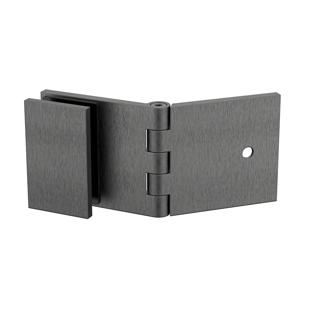 Adjustable Angle Wall to Glass Brackets with 30mm Cover plate - Brushed Gun Metal
