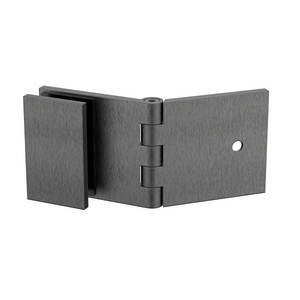 Adjustable Angle Wall to Glass Brackets with 30mm Cover plate - Brushed Gun Metal