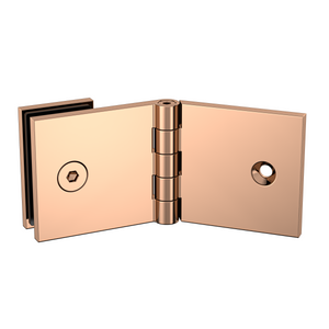 Adjustable Angle Wall to Glass Brackets with 30mm Cover plate - Polished Rose Gold