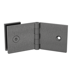 Adjustable Angle Wall to Glass Brackets with 30mm Cover plate - Brushed Gun Metal