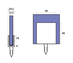 Boston Wall to Glass 90 Degree 12mm Clamp Brushed Gun Metal