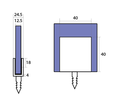 Boston Wall to Glass 90 Degree 12mm Clamp Brushed Gun Metal