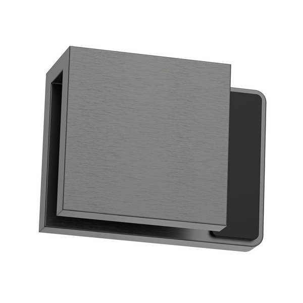 Boston Left Hand Glass to Glass 180 Degree Doorstop Brushed Gun Metal