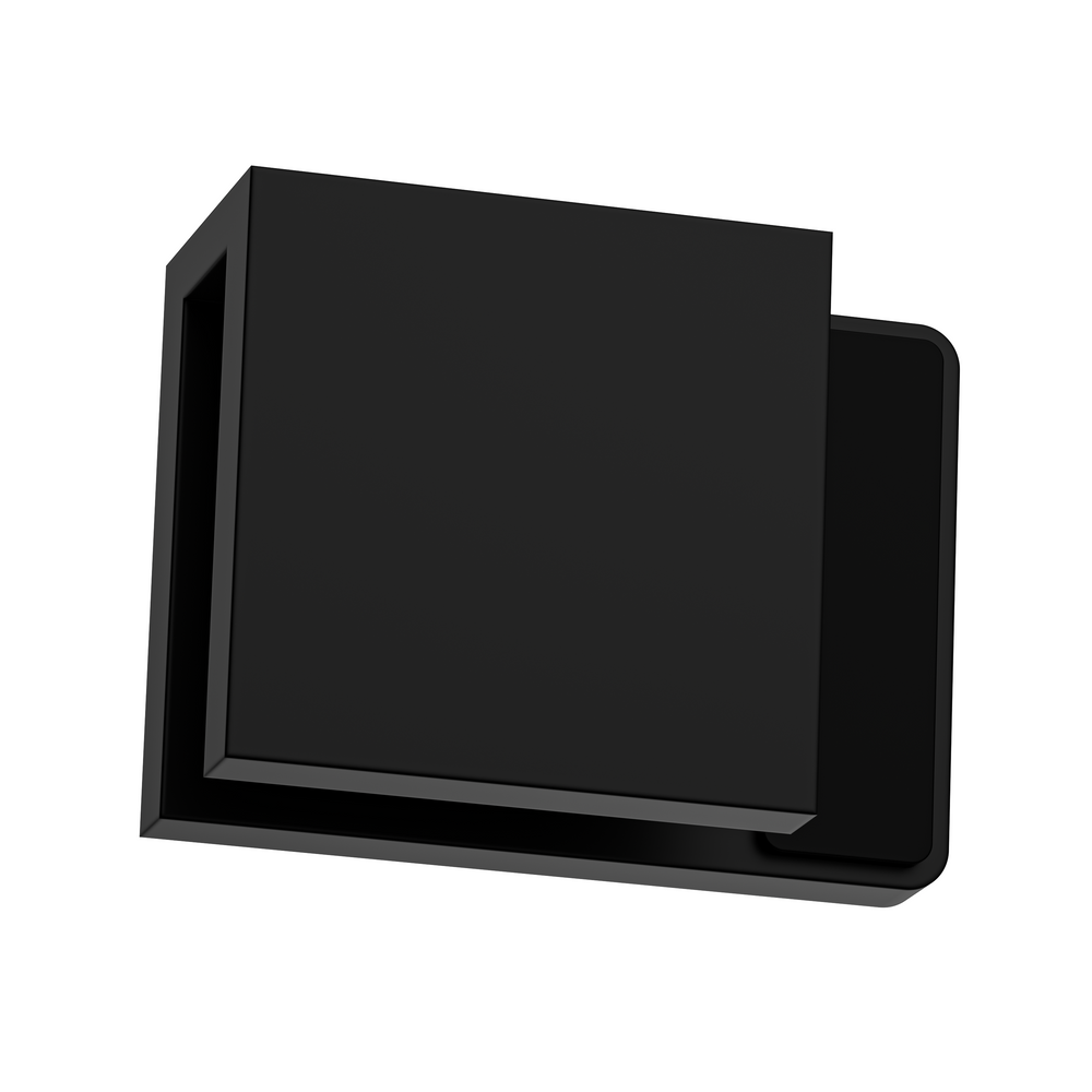 Boston Left Hand Glass to Glass 180 Degree Doorstop Matte Black