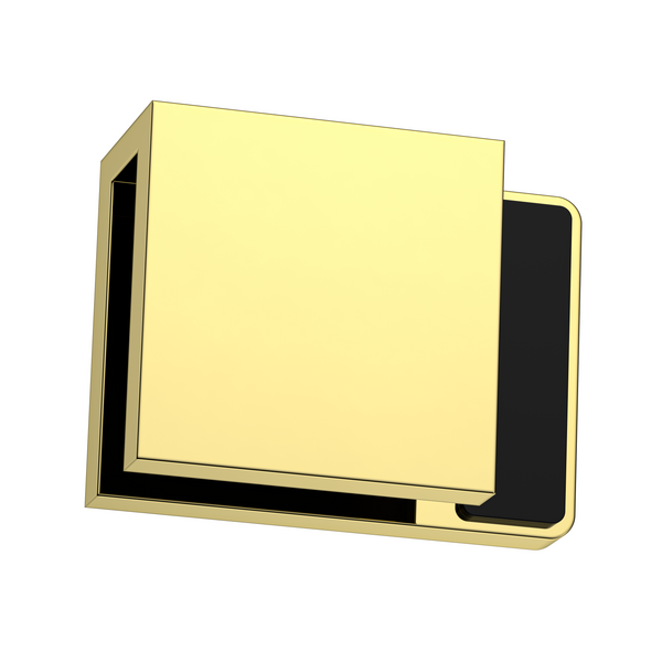 Boston Left Hand Glass to Glass 180 Degree Doorstop Polished Gold