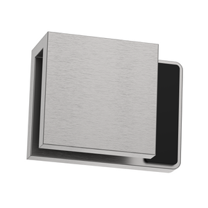 Boston Left Hand Glass to Glass 180 Degree Doorstop Satin Nickel