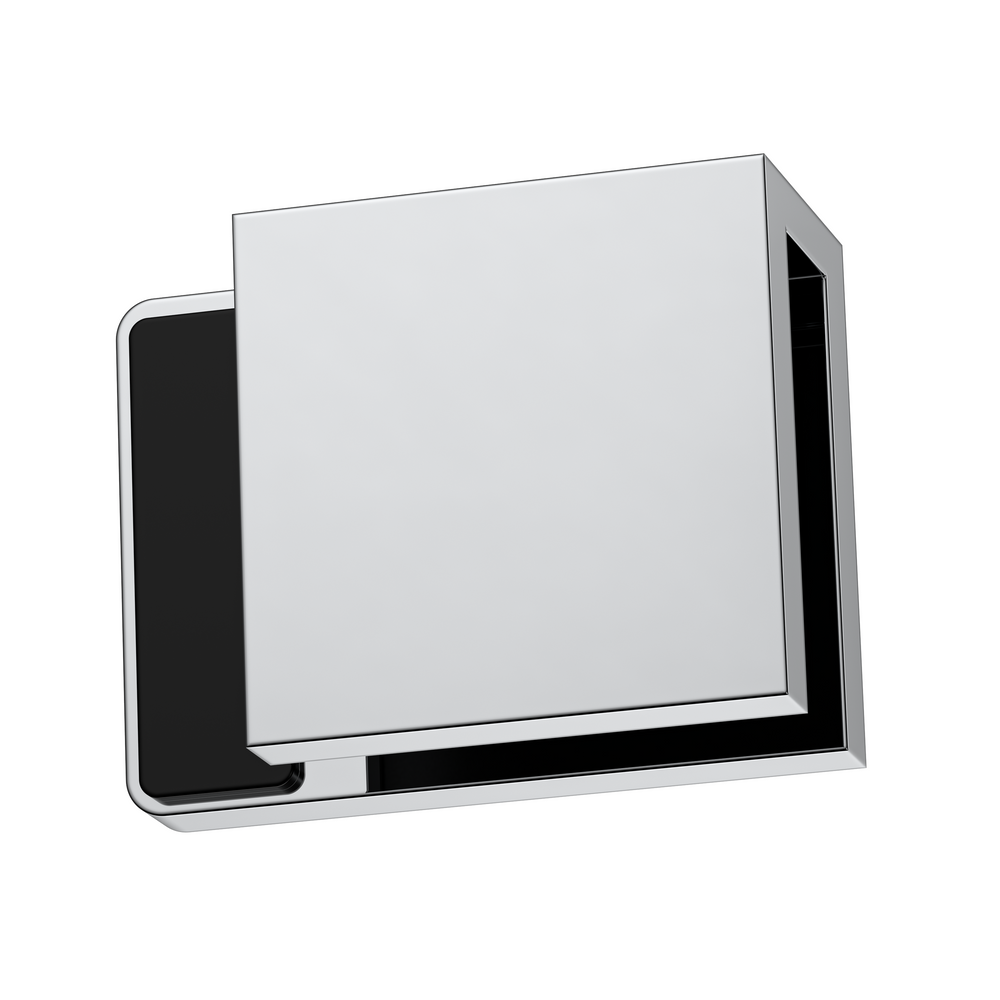 Boston Right Hand Glass to Glass 180 Degree Doorstop Polished Chrome