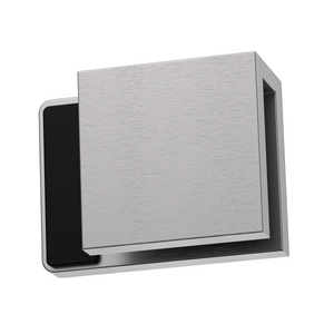 Boston Right Hand Glass to Glass 180 Degree Doorstop Satin Nickel