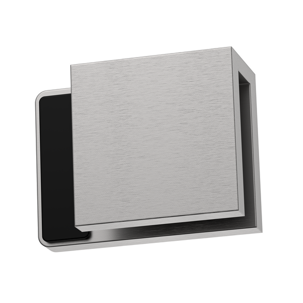 Boston Right Hand Glass to Glass 180 Degree Doorstop Satin Nickel