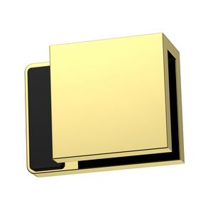 Boston Right Hand Glass to Glass 180 Degree Doorstop Polished Gold