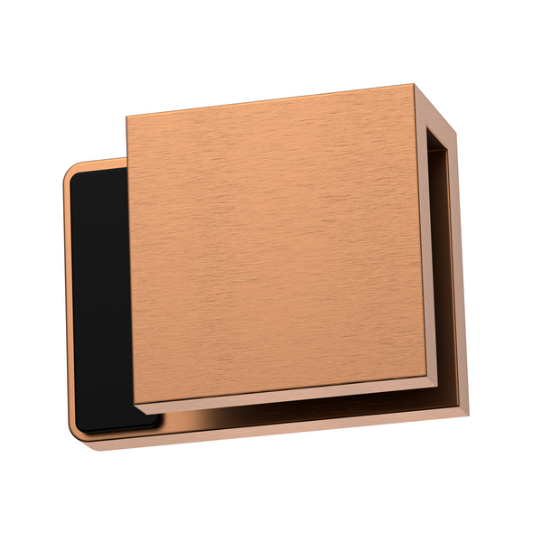 Boston Right Hand Glass to Glass 180 Degree Doorstop Brushed Rose Gold