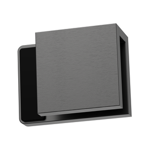 Boston Right Hand Glass to Glass 180 Degree Doorstop Brushed Gun Metal