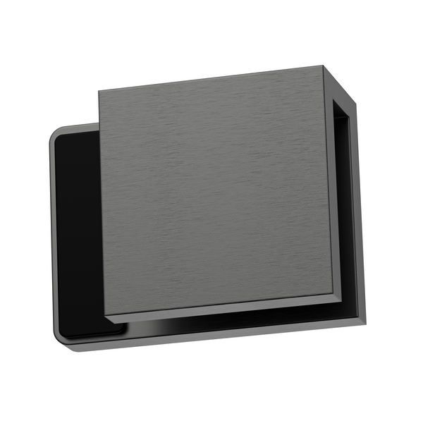 Boston Right Hand Glass to Glass 180 Degree Doorstop Brushed Gun Metal