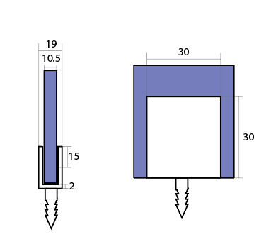 Wall to Glass 90 Degree 10mm Clamp Brushed Gun Metal