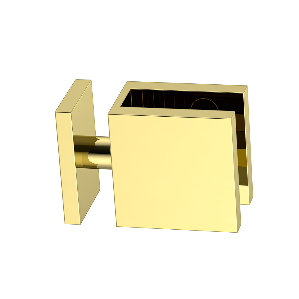 Boston 90 Degree Glass to Glass Clamp Polished Gold