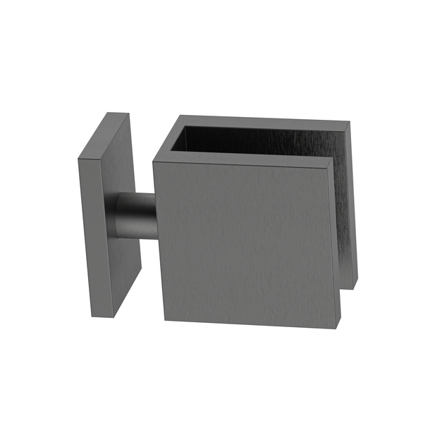 Boston 90 Degree Glass to Glass Clamp Satin Gun Metal