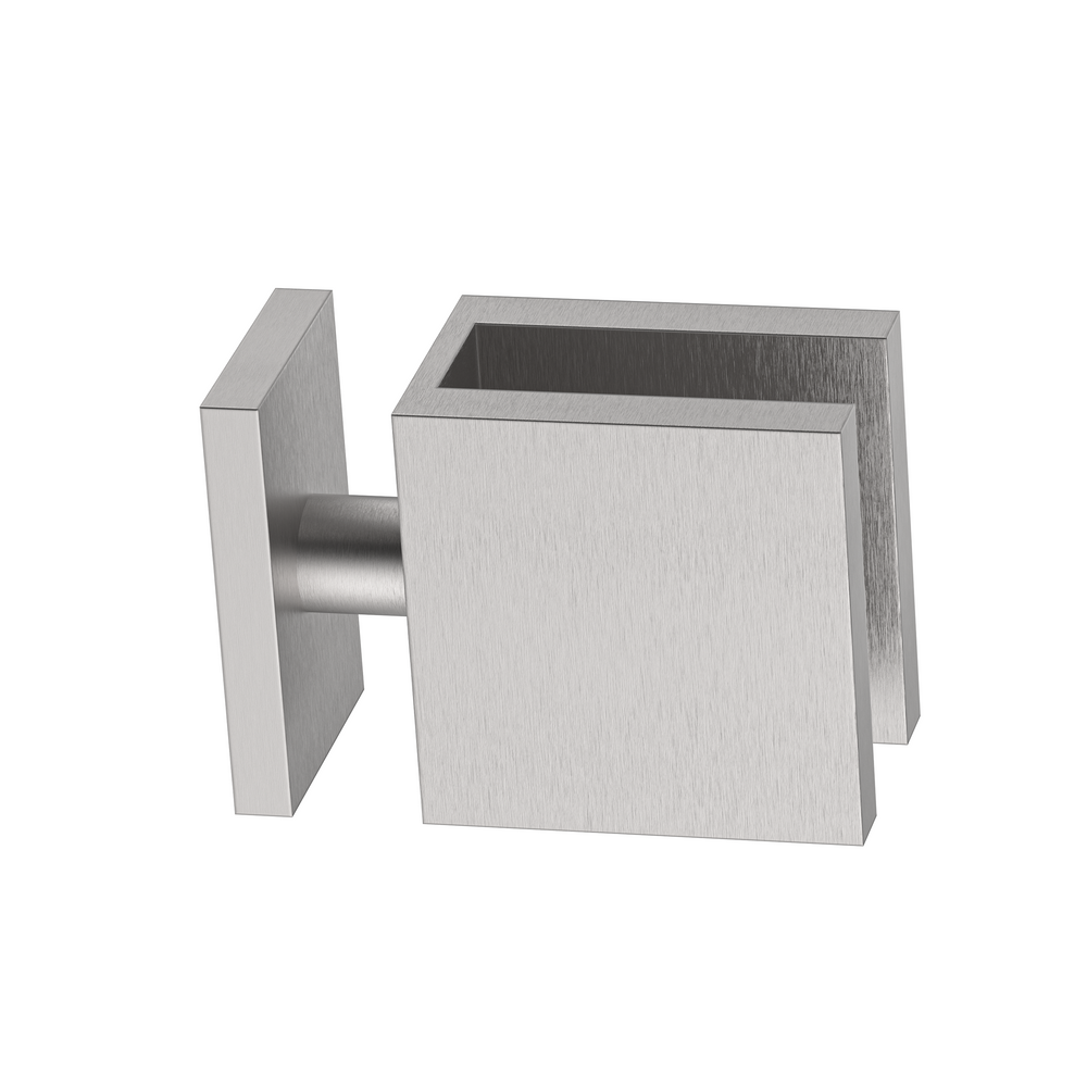 Boston 90 Degree Glass to Glass Clamp Satin Nickel