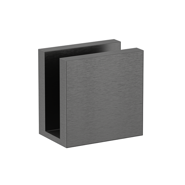 Wall to Glass 90 Degree 10mm Clamp Brushed Gun Metal