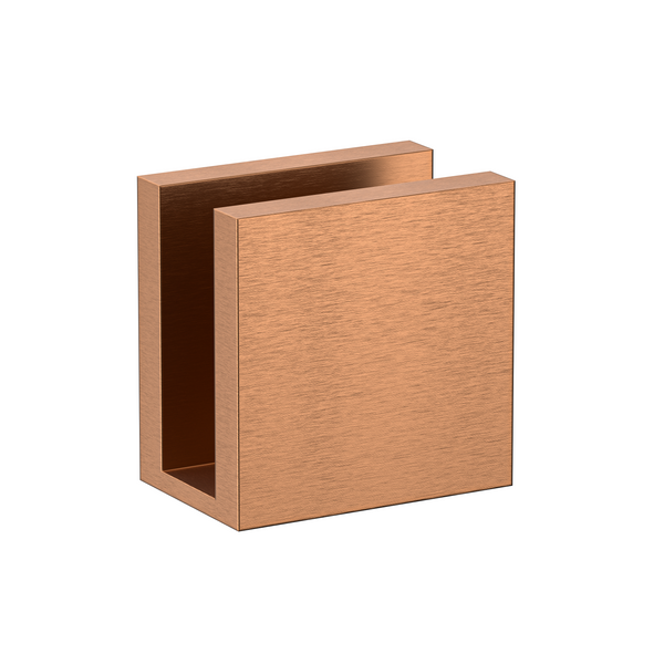 Brushed Rose Gold Glass Clamp