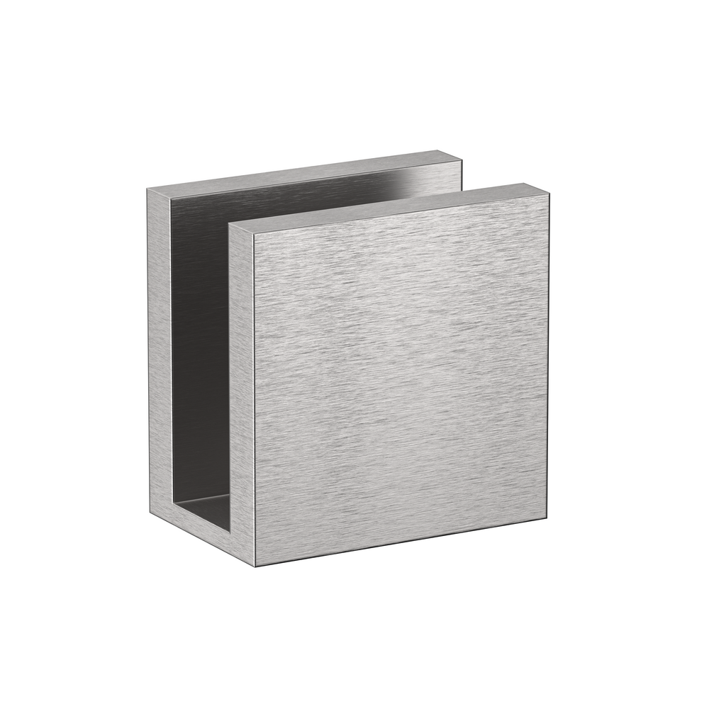 Boston Wall to Glass 90 Degree 6mm Clamp Satin Nickel