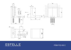 Stealth Wall to Glass 90 Degree Clamp with Leg and Cover Plate - White