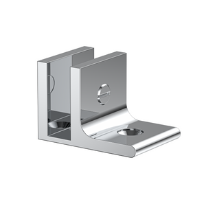 Boston Wall to 6 mm Glass 90 Degree Clamp with Leg Polished Chrome