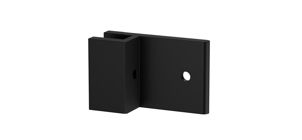 Boston Dwarf Wall to Glass 180 Degree Clip Matte Black
