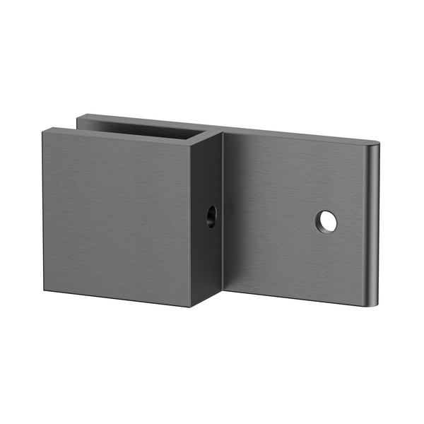 Boston Wall to Glass 180 Degree Clamp with Leg Brushed Gun Metal
