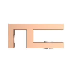 Boston Glass to Glass 90 Degree Clamp Polished Rose Gold
