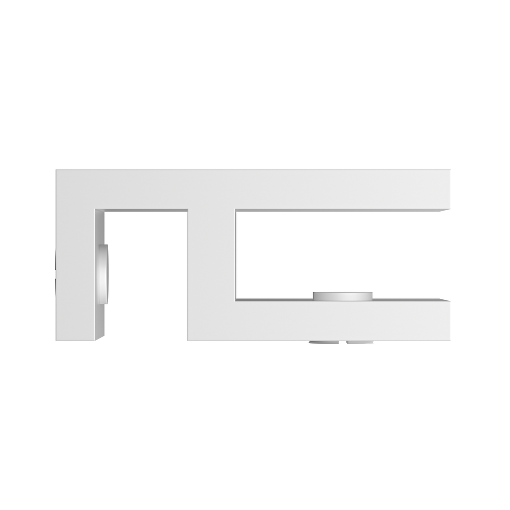 Boston Glass to Glass 90 Degree Clamp White